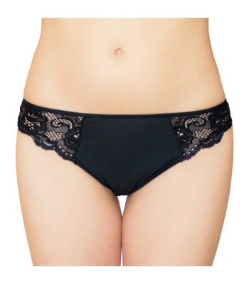 Floral Lace Briefs Knickers Black 3213